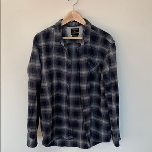 Quiksilver flannel shirt blue/grey/green